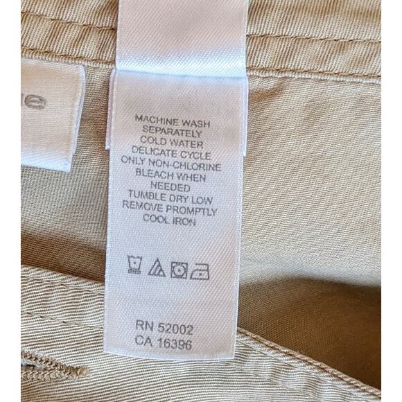 Liz Claiborne Lizwear Jeans Audra Cropped Khaki Pants Size 12 Pink Floral Accent - Picture 9 of 9